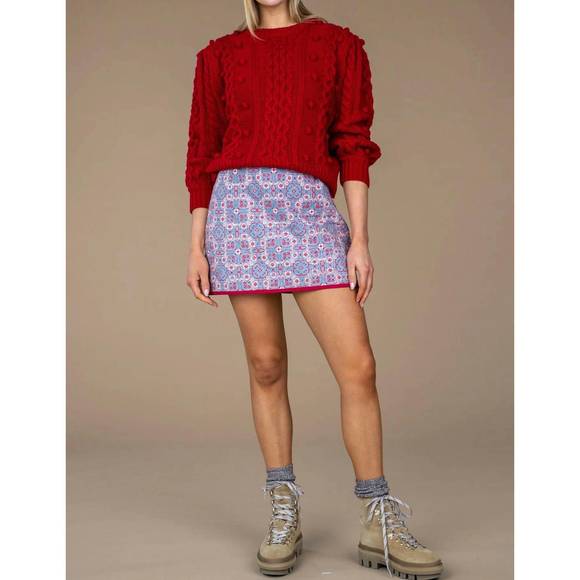 NEW OLIVIA JAMES THE LABEL tess quilted mini skirt in cabin quilt - Picture 4 of 5